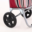 Сумка-тележка хозяйственная на шнуре, 30×20×44 см, бордовый - Фото 4