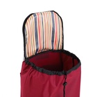 Сумка-тележка хозяйственная на шнуре, 30×20×44 см, бордовый - Фото 5