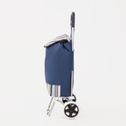 Сумка-тележка хозяйственная на шнуре, цвет голубой - фото 8991207