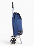 Сумка-тележка хозяйственная на шнуре, 30×20×44 см, тёмно-синяя - Фото 4