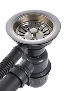 Мойка кухонная MIXLINE 531266, врезная, толщина 0.6 мм, 38×38×15 см, вып. 3 1/2", с сифоном - Фото 6