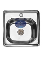 Мойка кухонная MIXLINE 531266, врезная, толщина 0.6 мм, 38х38х15 см, вып. 1 1/2", гофросифон - фото 809600527