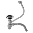 Мойка кухонная MIXLINE 528184, врезная, толщина 0.6 мм, 51х51х17 см, вып. 3 1/2", с сифоном 5381566