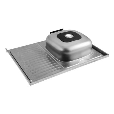Мойка кухонная MIXLINE 527970, накладная, толщина 0.4 мм, 80×60×16 см, левая, выпуск 1 1/2"