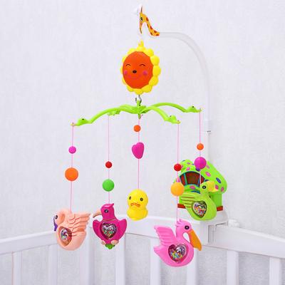 УЦЕНКА Мобиль музыкальный на кроватку «Пряничный Домик. Птички погремушки», заводной