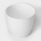 Горшок для цветов с поддоном «Дюна», 5.5 л, пластиковый, белый - Фото 3