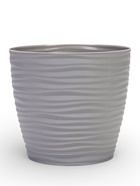 Горшок для цветов с поддоном «Дюна», 5.5 л, пластиковый, серый - Фото 1