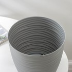 Горшок для цветов с поддоном «Дюна», 5.5 л, пластиковый, серый - Фото 2