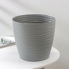 Горшок для цветов с поддоном «Дюна», 5.5 л, пластиковый, серый - Фото 7