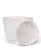 Горшок для цветов с поддоном «Камни», 8 л, пластиковый, белый - Фото 3