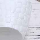 Горшок для цветов с поддоном «Камни», 8 л, пластиковый, белый - Фото 10