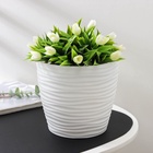 Горшок для цветов с поддоном «Дюна», 3 л, пластиковый, белый - Фото 6