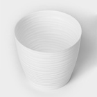 Горшок для цветов с поддоном «Дюна», 1.7 л, пластиковый, белый - Фото 3