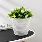 Горшок для цветов с поддоном «Дюна», 1.7 л, пластиковый, белый - Фото 7