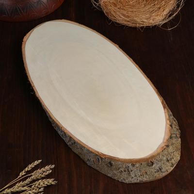 Спил осины, косой, слэб для декора, 55×24±2 см