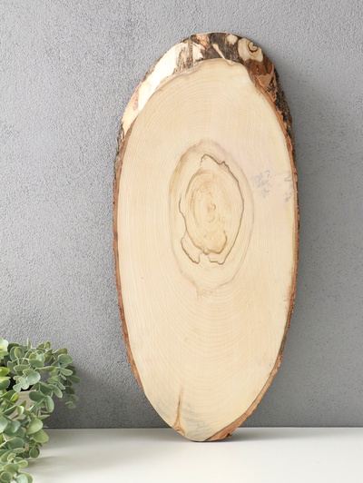 Спил осины, косой, слэб для декора, 55×24±2 см