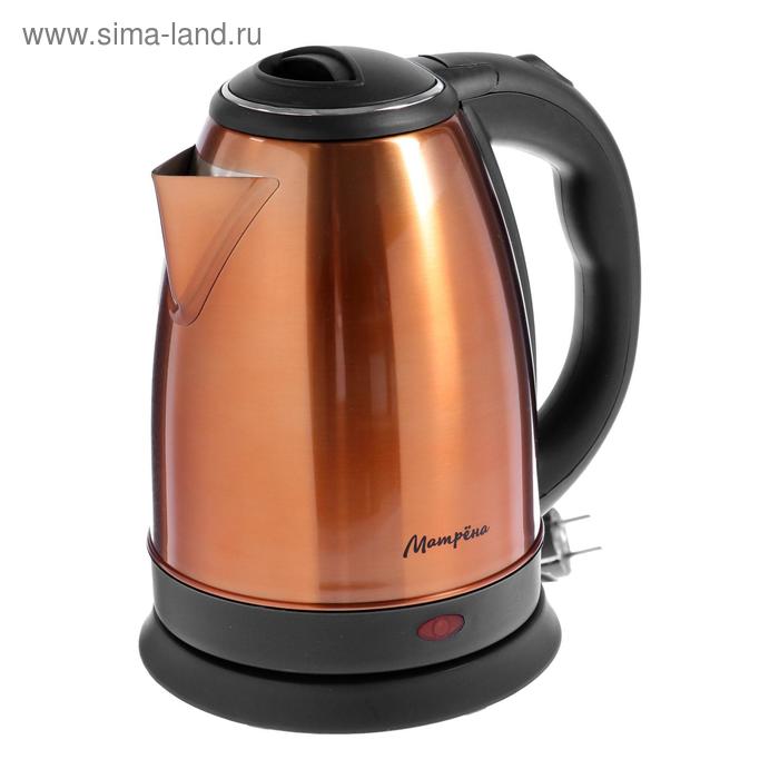 Чайник электрический "Матрёна" MA-002, металл, 1.8 л, 1500 Вт, цвет "медь" - Фото 1