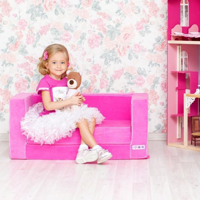 Раскладной игровой диванчик серии «Классик», цвет розовый - фото 1905698029