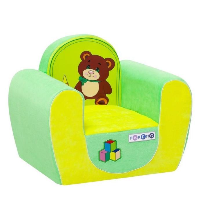 Игровое кресло «Медвежонок», цвет жёлтый/салатовый - фото 1886533400
