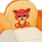 Кресло игровое «Котёнок», цвет бежевый/оранжевый - Фото 3