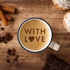 Трафарет для кофе «С любовью», 9.5 х 8.5 см - Фото 2