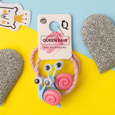 Резинки для волос «Зверятки», набор 2 шт., улитки