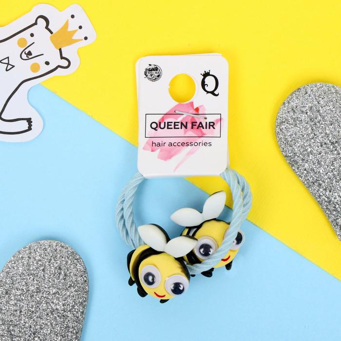 Резинка для волос "Зверятки" (набор 2 шт) пчёлки, 3 см - Фото 1