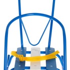 Кукольные санки с толкателем, цвет голубой - Фото 2