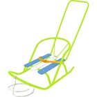 Санки кукольные с толкателем, цвет лимонный - Фото 1