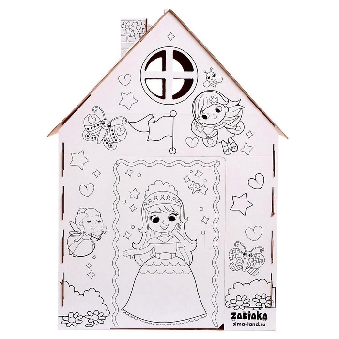 Дом-раскраска из картона «Милые принцессы» - фото 1883594604