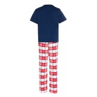 Пижама новогодняя мужская KAFTAN "Santa team", цвет синий/красный, размер 48 - Фото 10