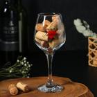 Бокал для вина «Выпьем за любовь», тип нанесения рисунка: деколь, 350 мл - фото 4314059