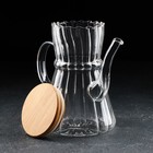 Чайник стеклянный заварочный с бамбуковой крышкой Magistro «Эко. Восток», 800 мл, 18×11,5×17 см, без сита - Фото 2