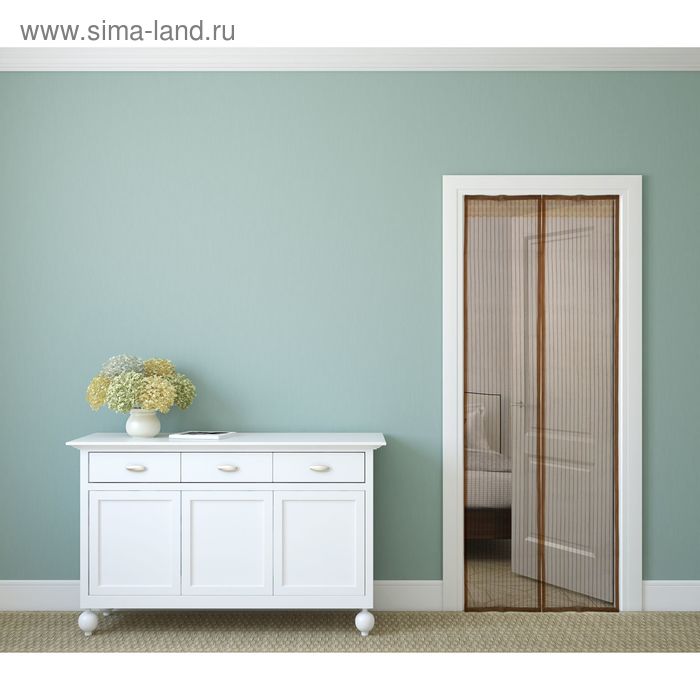 Сетка антимоскитная на магнитной ленте 90x210 см, цвет МИКС