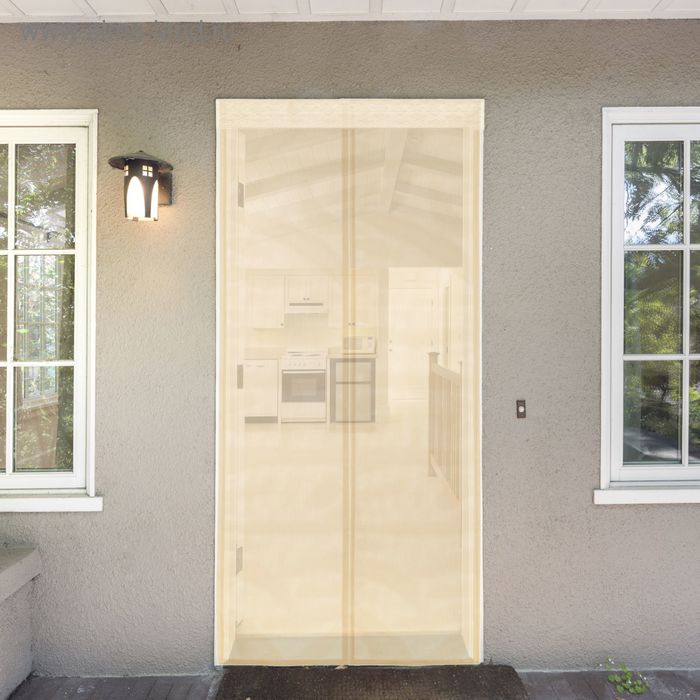 Сетка антимоскитная на магнитной ленте 80x210 см, цвет жёлтый