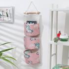 Органайзер подвесной с карманами «Единорожки», 3 кармана, 58×20 см, цвет МИКС - фото 24311654