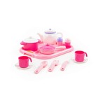Набор детской посуды «Настенька», с подносом на 2 персоны, 19 элементов - фото 9348744