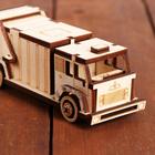 Конструктор деревянный 3д модель «Мусоровоз», 37 деталей, 15×5.5×6 см - Фото 2