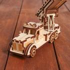 Конструктор деревянный 3д модель «Пожарная машина», 61 деталь - Фото 2