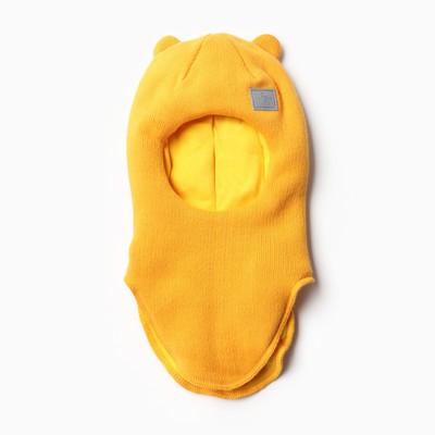 Шапка-шлем детская, размер 46-50, горчичная