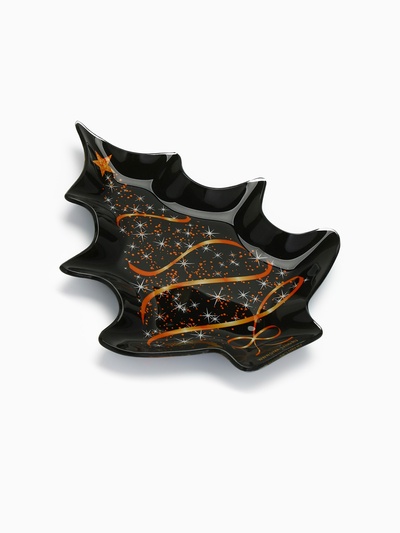 Тарелка новогодняя плоская «Ёлочка», 19.5×16.5 см