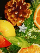 Тарелка новогодняя плоская «Апельсины», 20×20 см 4967976