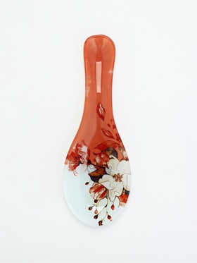 Подставка под ложку стеклянная «С любовью», 21.4×7.5 см