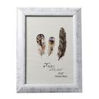 Фоторамка 13×18 см «Серебряная патина на белом», пластик, 21×16 см - фото 24516959