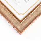 Фоторамка пластик формат А4 "Рисунок древесины" с медной обводкой 33,5х24,5 см - Фото 2