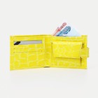 Кошелёк женский на кнопке, цвет жёлтый - фото 21133618