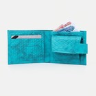 Кошелёк женский на кнопке, цвет бирюзовый - Фото 4