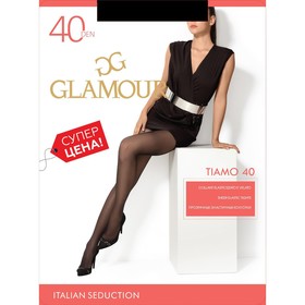 Колготки женские капроновые, GLAMOUR Tiamo 40 ден, цвет загар (daino), размер 3 5352692