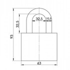 Замок навесной Апекс PD-01-63 с одной секретностью (6Locks+5Keys) - фото 28088102