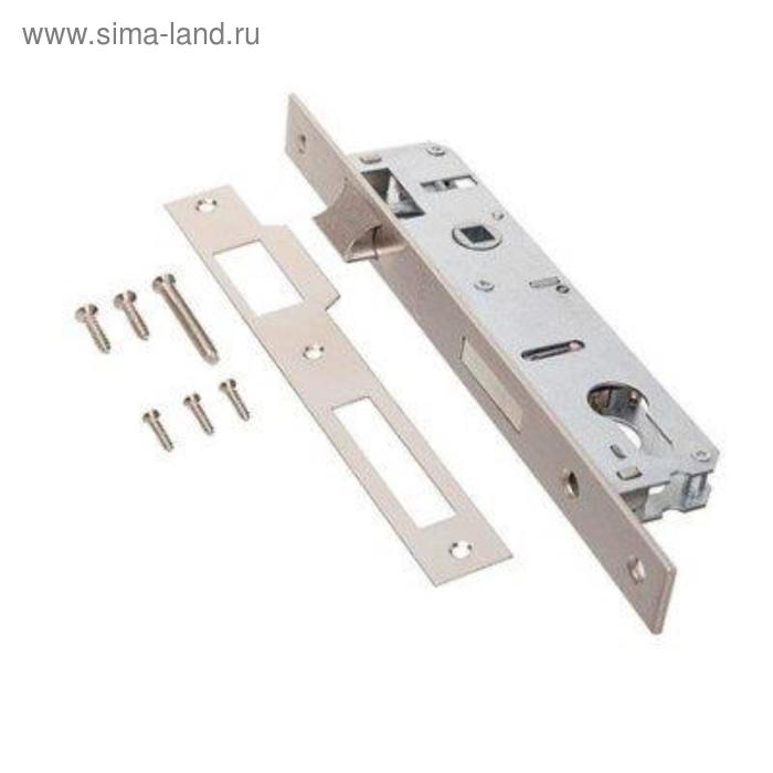Замок врезной б/руч. Апекс 7300-25-NIS, мат. Никель, 25 мм под ц/м, м/о 85 мм - Фото 1